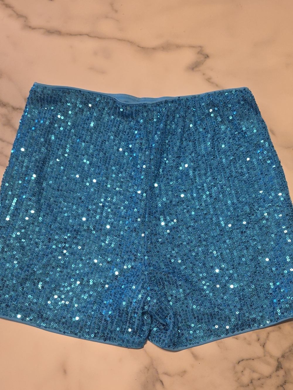 Blue Sequin Women’s Shorts
